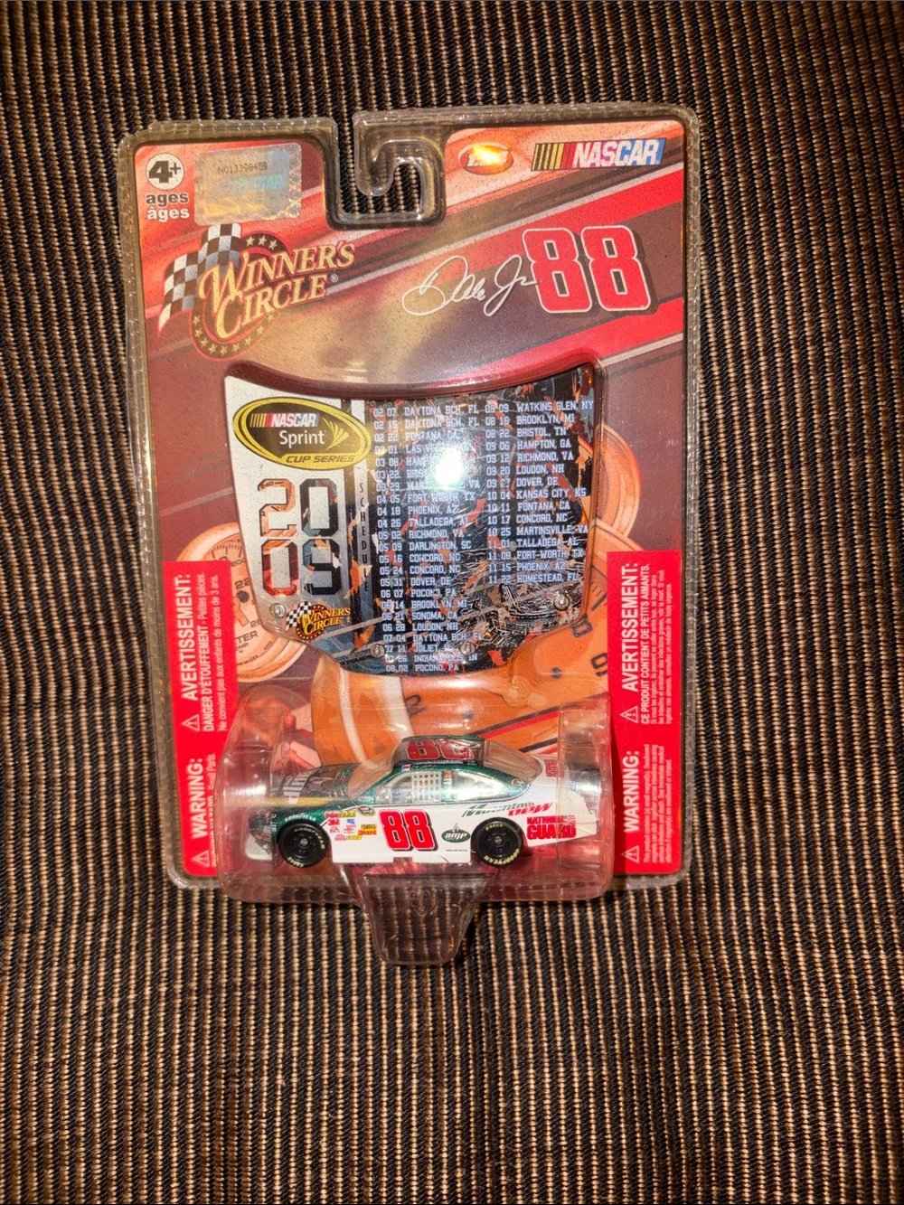 Winner's Circle NASCAR #88 Collectible Die-Cast Car - White & Green